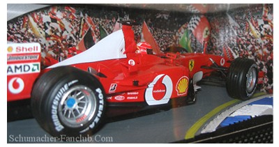 B7071 Hot Wheels Michael Schumacher 2003 F1 Melbourne Launch Edition - Side View