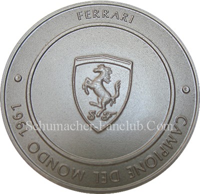 Ferrari 156 F1 Titanium Medal - Back View