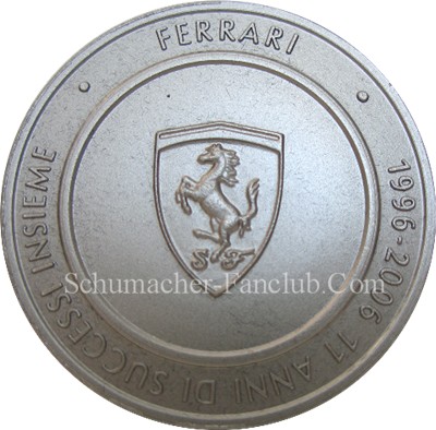 Ferrari 248 F1 Titanium Medal - Back View