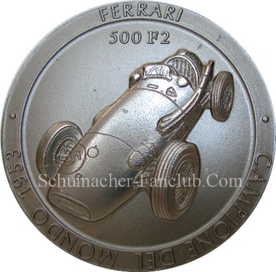 Ferrari 500 F2 Titanium Medal - Front View