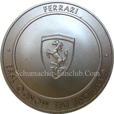 Ferrari 500 F2 Titanium Medal - Back View