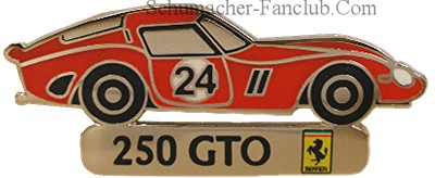 Ferrari 250 GTO Car Lapel Pin - Detailed View