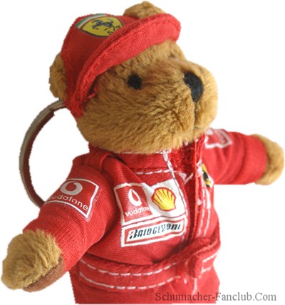 FR3960-XS Ferrari Teddy Bear Keychain - Closeup View