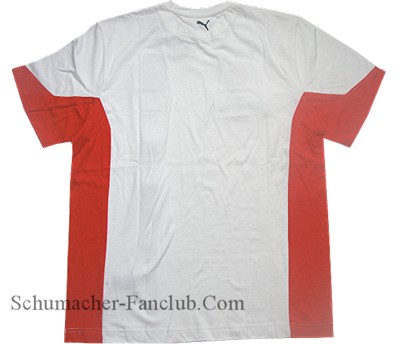 FR7112 Puma Ferrari White Team T-Shirt - Back View