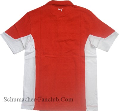 FR7211 Puma Ferrari Red Team Polo Shirt - Back View