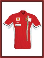 Red Puma Ferrari Team Polo Shirt (FR7211)