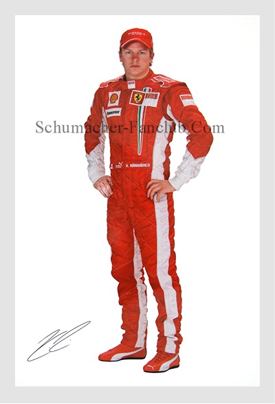 Kimi Raikkonen Ferrari Promo Card - Front View