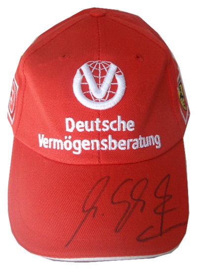 Michael Schumacher signed 2000 DVAG Cap - Front View