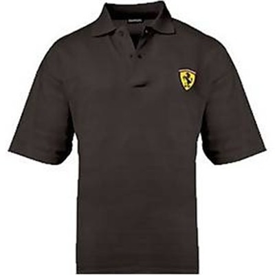 SFB5576 Ferrari Textured Shadow Stripe Polo Shirt - Front View