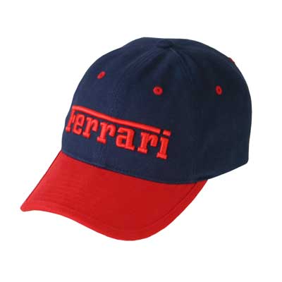 SFN0129 Ferrari Navy 3D Logo Cap - Detailed View