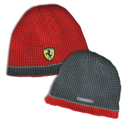 SFR0134 Ferrari Knitted Beanie - Front View
