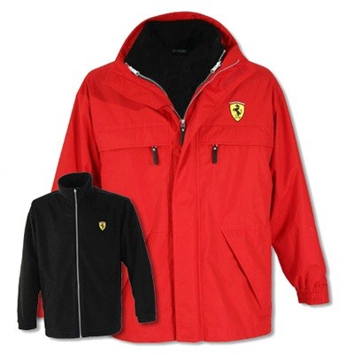 SFR7757 Ferrari Red 3-in-1 Jacket - Detailed View