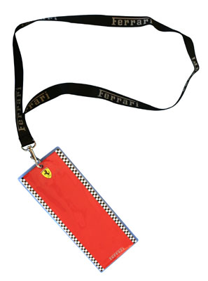 SFX8904 Ferrari Lanyard Ticket Holder - Detailed View