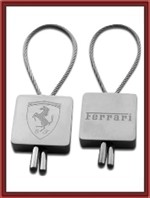 Ferrari Metal Wire Etched Logo Keychain (SFX8921)