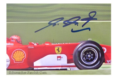 Signed F2005 Ferrari Factory Poster - Signature View
