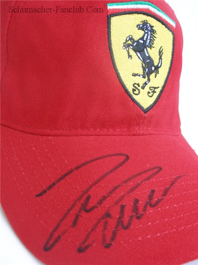 Signed Felipe Massa 2006 Official Ferrari Cap - Signature View