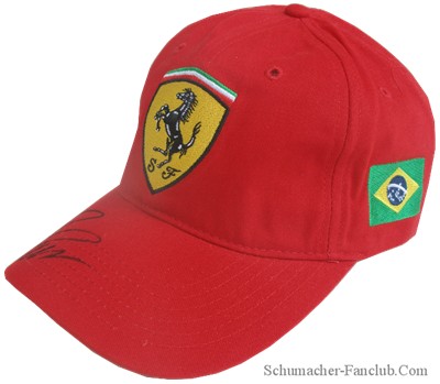 Signed Felipe Massa Ferrari Hat - Left View