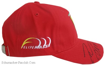 Signed Felipe Massa Ferrari Hat - Right View