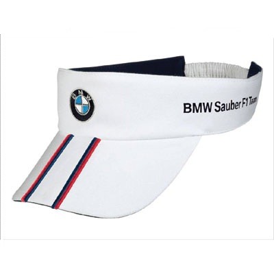 SU7514 BMW Sauber F1 White Team Visor - Detailed View