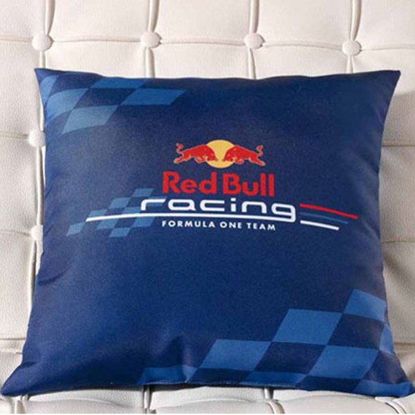 Red Bull Racing Logo Throw Pillow - Detailed View